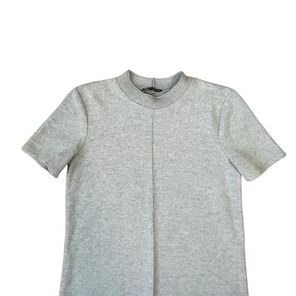 ❌❌ NOT FOR SALE Zara Gray Soft Sweater Mini Dress Sz Medium - Picture 5 of 11